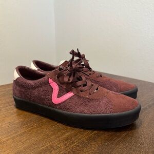 Vans Sport Low Maroon Pink Suede Sneakers Women’s 9.5
